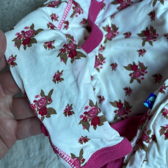 KicKee Pants | Natural Rose Trellis 3-Piece Kimono Newborn Gift Set | NB - Picture 8 of 16